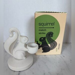 Jonathan Adler Squirrel Match Strike White Matte Porcelain